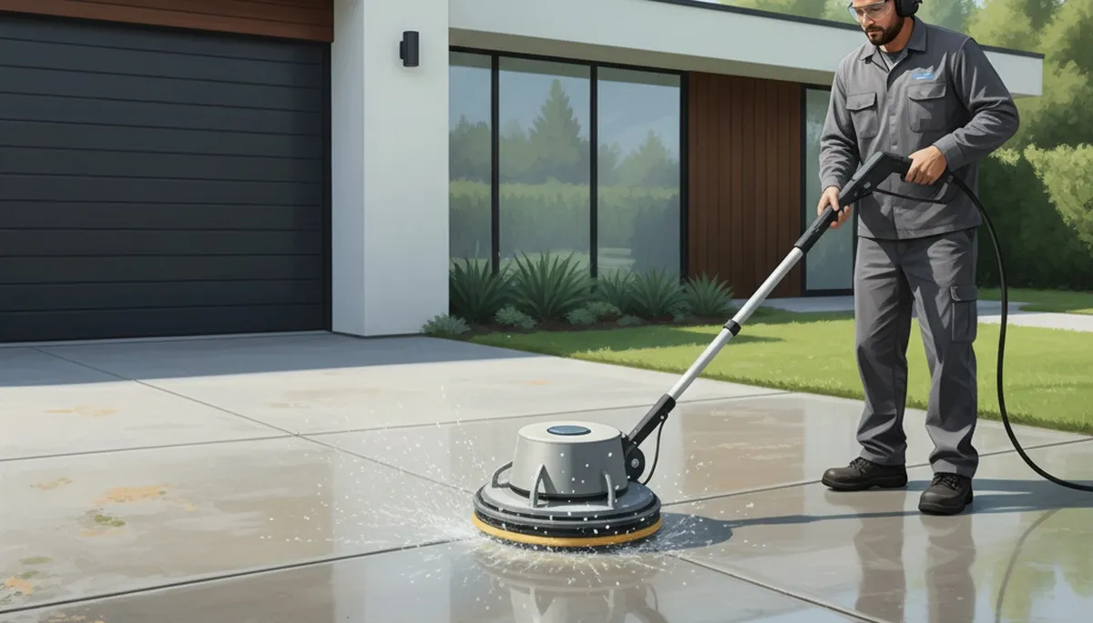 Concrete pressure cleaning for driveways and patios in Spokane, WA by Spokane Paint Pros