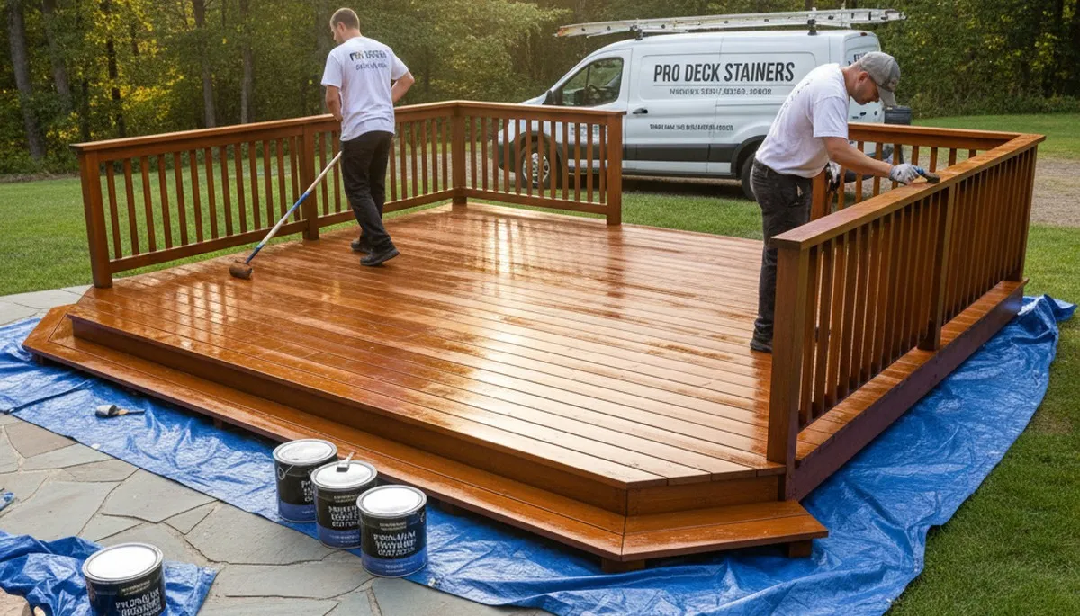 Deck staining in Spokane, WA, by Spokane Paint Pros protects wood and restores deck beauty